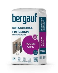 Шпатлевка универсальная гипсовая Fugen Gips 25кг Bergauf 1уп=54шт