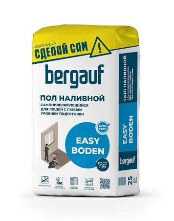 Пол наливной самонивелирующийся Easy Boden  6-80мм 25кг Bergauf  1 48 (17128)