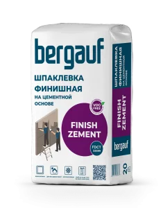 Шпатлевка цементная финишная Finish Zement 20кг Bergauf 1уп=64шт