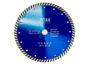 Диск алмазный отрезной сегментный 125х2,0х22,23/20мм по армированному бетону TYTAN Professional 45383 *1