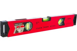 Уровень алюминиевый магнитный, 400 мм, фрезерованный, 3 глазка (1 зеркальный), усиленный   Matrix 34