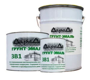 Грунт-эмаль 3в1 по ржавчине ДараДа ГОСТ черный 5кг