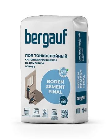 Ровнитель самонивелирующийся Boden Zement Final 25кг Bergauf 1уп=56шт Ровнитель самонивелирующийся Boden Zement Final 25кг Bergauf 1уп=56шт