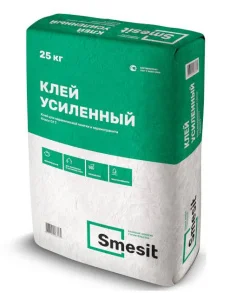 Клей для плитки и керамогранита Smesit Усиленный 25кг