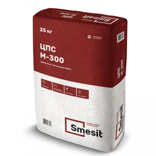Цементно-песчаная смесь М-300 SMESIT  ЗИМА 25 кг  1 48