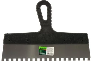 Шпатель из нержавеющей стали, 300 мм, зуб 8х8 мм, пластмассовая ручка// Сибртех