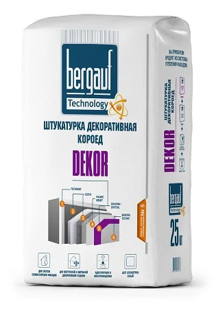 Штукатурка DECOR COROed Winter  фракция 2,5мм 25кг 1уп=56   Bergauf Штукатурка DECOR COROed Winter  фракция 2,5мм 25кг 1уп=56   Bergauf