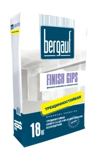 Шпаклевка гипсовая финишная Finish Gips 18кг Bergauf *1/56 УЦЕНКА