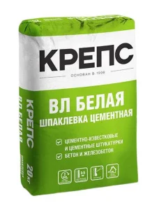 Шпаклевка цементная Крепс ВЛ 20кг белая