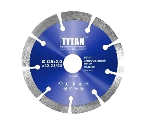 Диск алмазный отрезной тонкий 230х2,0х22,23 20мм по натуральному камню TYTAN Professional 45505  1