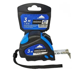 Рулетка 3м 19мм нейлон, автостоп VertexTools 3044-3