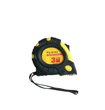 Рулетка 3м 16мм обрезиненный корпус фиксатор Китай автостоп  1