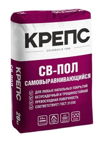 Пол наливной самовыравнивающийся Крепс СВ-ПОЛ 20кг