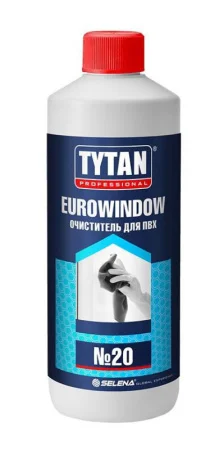 Очиститель для ПВХ №20 нерастворяющий с антистатиком TYTAN Professional EUROWINDOW, 950 мл (10894) *