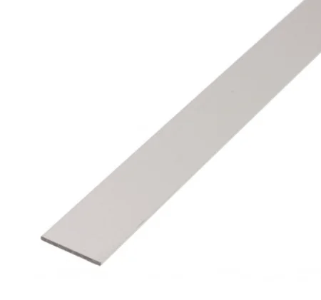 Штанга плоская 15мм 2мм 2000мм анод серебро