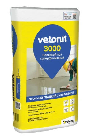 Ровнитель для пола 3000 20кг ВЕТОНИТ  1уп=54шт