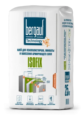 Клей для ППС и минваты Isofix Winter  Bergauf, 25 кг.(1 уп=56шт)