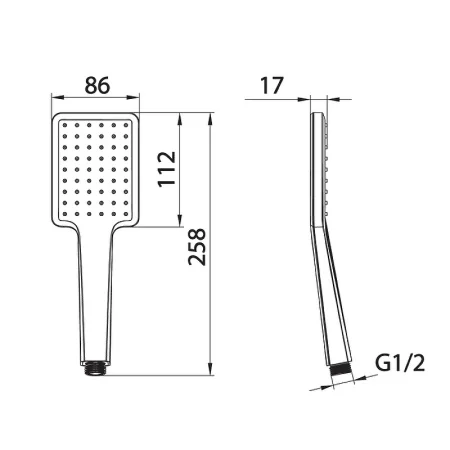 Лейка для душа 1 реж. Iddis SLI1F0Ci18 хром