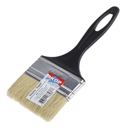 Кисть плоская Евро КФ-75 8 натуральная щетина, пластиковая ручка (120 08 075) (Акор)  1 10 140