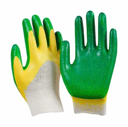 Перчатки х/б с двойным латексным покрытием