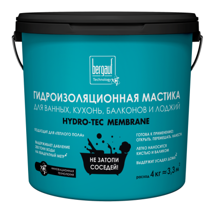 Мастика гидроизоляционная Bergauf Hydro-Tec Membrane 4кг