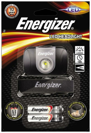 Фонарь ENR LED Headlight 2AAA tray (HD2L33A) 55лм Energizer E300370904 *1