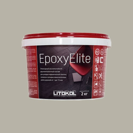 Затирка для швов эпоксидная Litokol EpoxyElite Е.05 Серая 1 кг