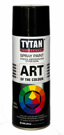 Краска аэрозольная Tytan Professional Art of the colour 400мл черная матовая 9004 (93885) *1/12