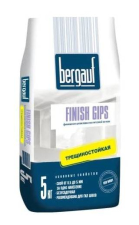 Шпаклевка гипсовая финишная Bergauf Finish Gips 5кг