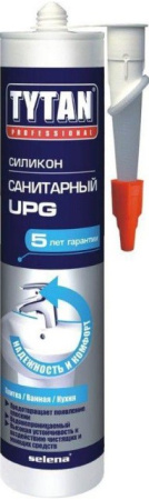 Герметик силиконовый санитарный UPG Professional прозрачный 280мл 74676/87607 (Tytan) *12/1440